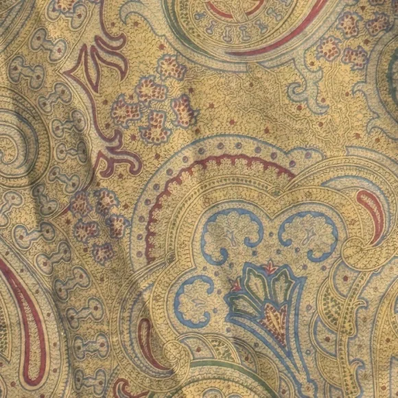 Lauren Ralph Lauren Paisley Cotton Button Down Shirt Brown Green M Heritage Prep - Picture 17 of 17